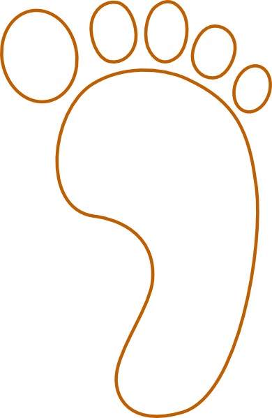 Footprints clipart printable. Footprint outline this that