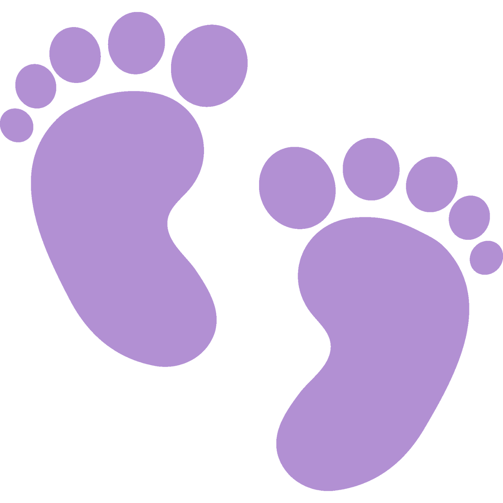 footprints clipart purple