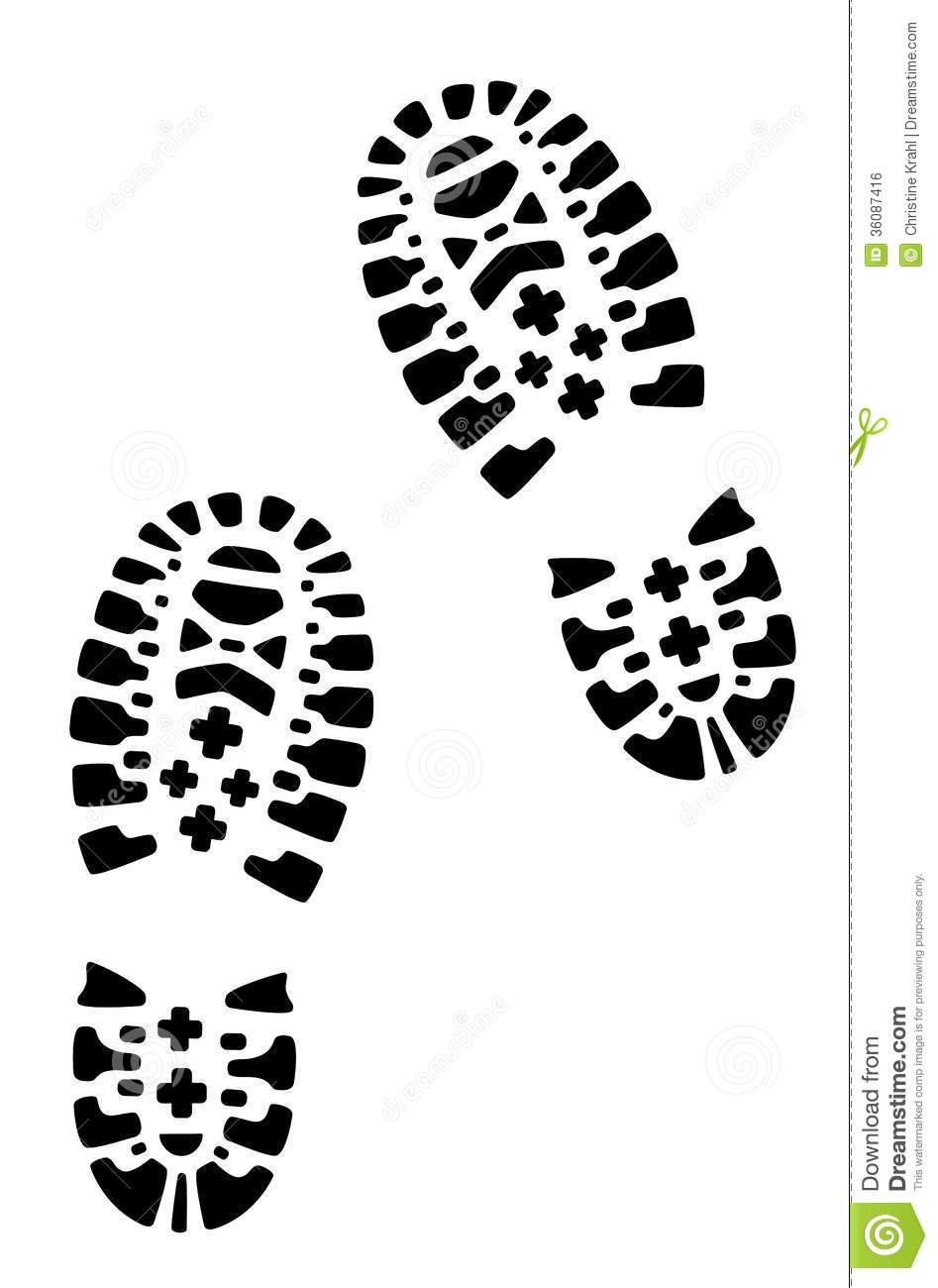 footsteps clipart shoe track