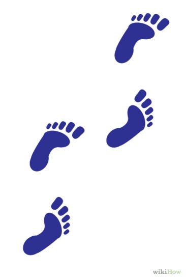 footsteps clipart drawn