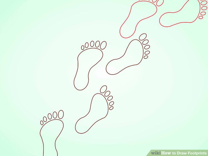 footsteps clipart drawn
