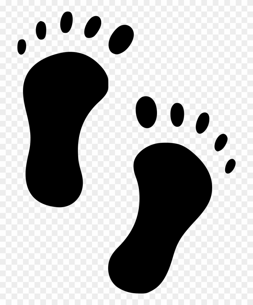 Footsteps clipart foot design. Clip free library border