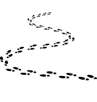 Path gclipart com . Footsteps clipart footprint trail
