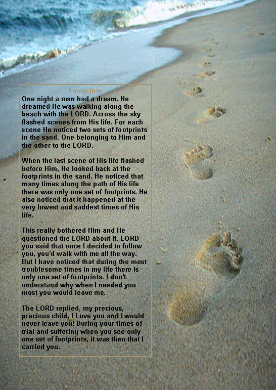 Pin on religion . Footsteps clipart footprints in sand