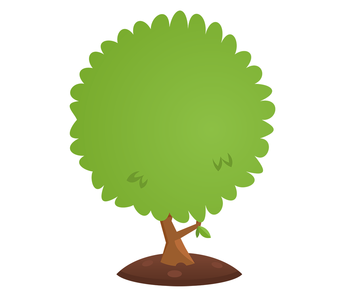 Orchard in soil. Seedling clipart healthy plant