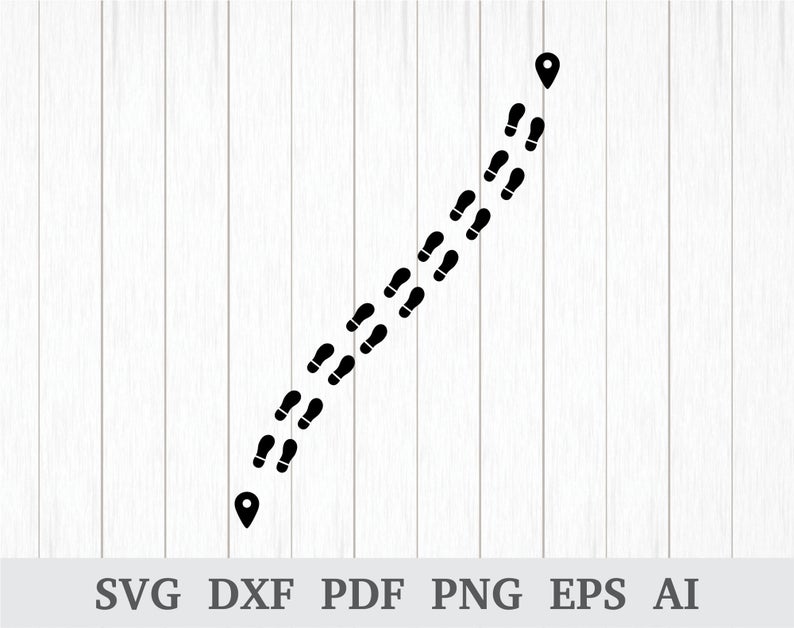 footsteps clipart long path