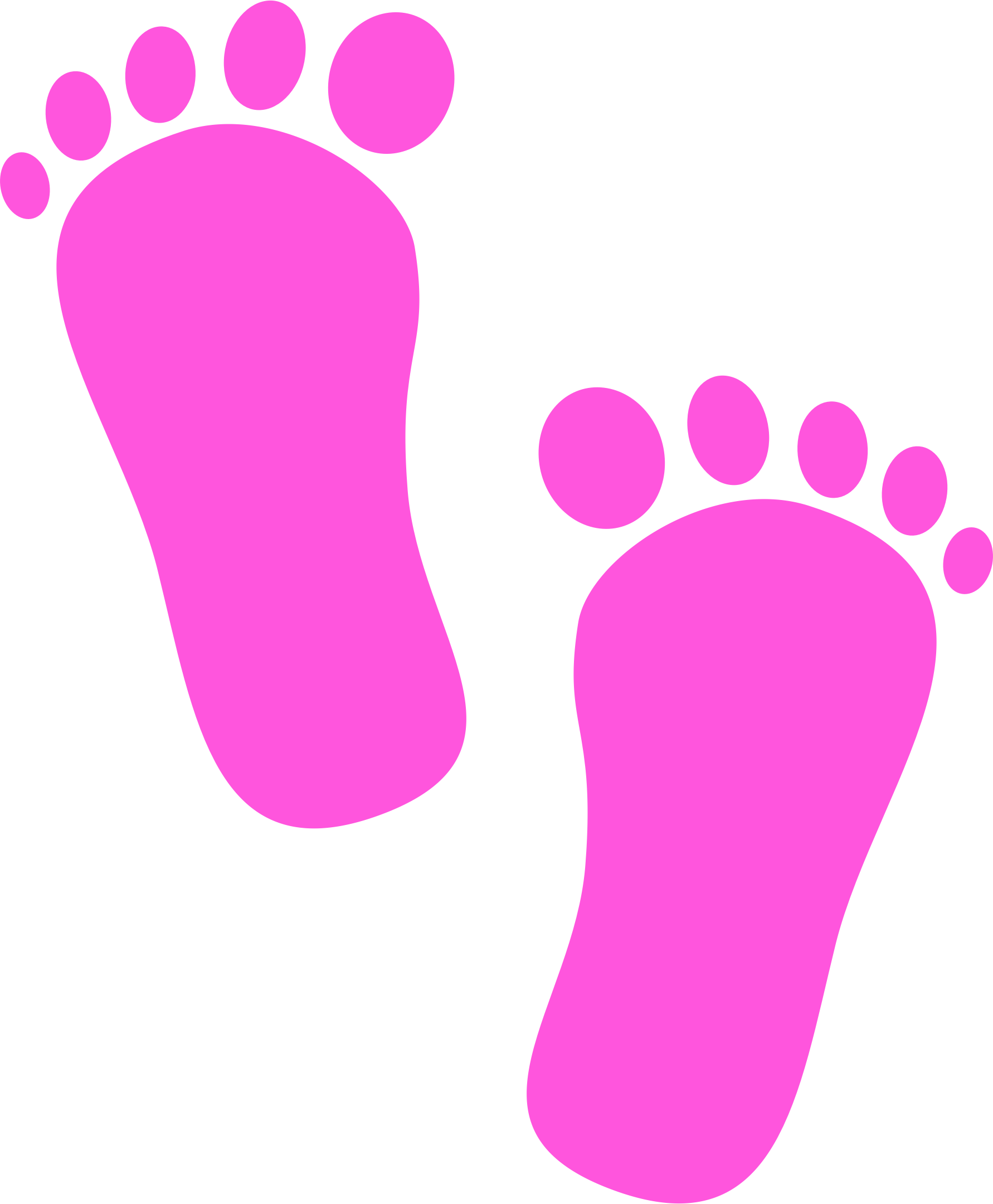 footsteps clipart pink