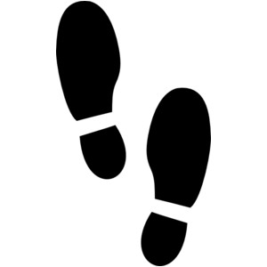 footsteps clipart shoe