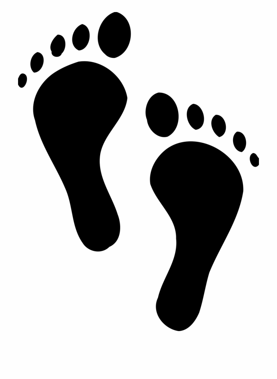 Feet footprint silhouette png. Footsteps clipart two