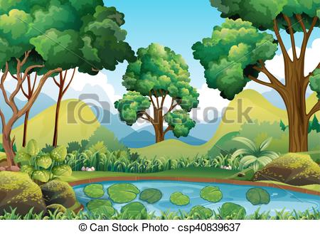 Station . Forest clipart forest scene