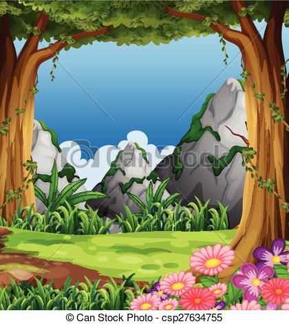 Forest clipart forest scene. Station 
