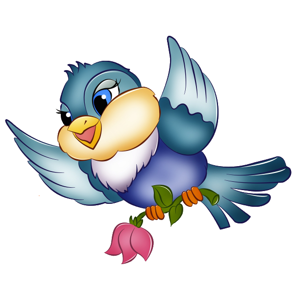 Blue bird clip art. Forest clipart parrot