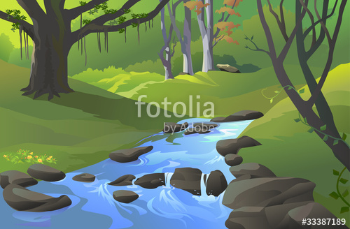 forest clipart stream