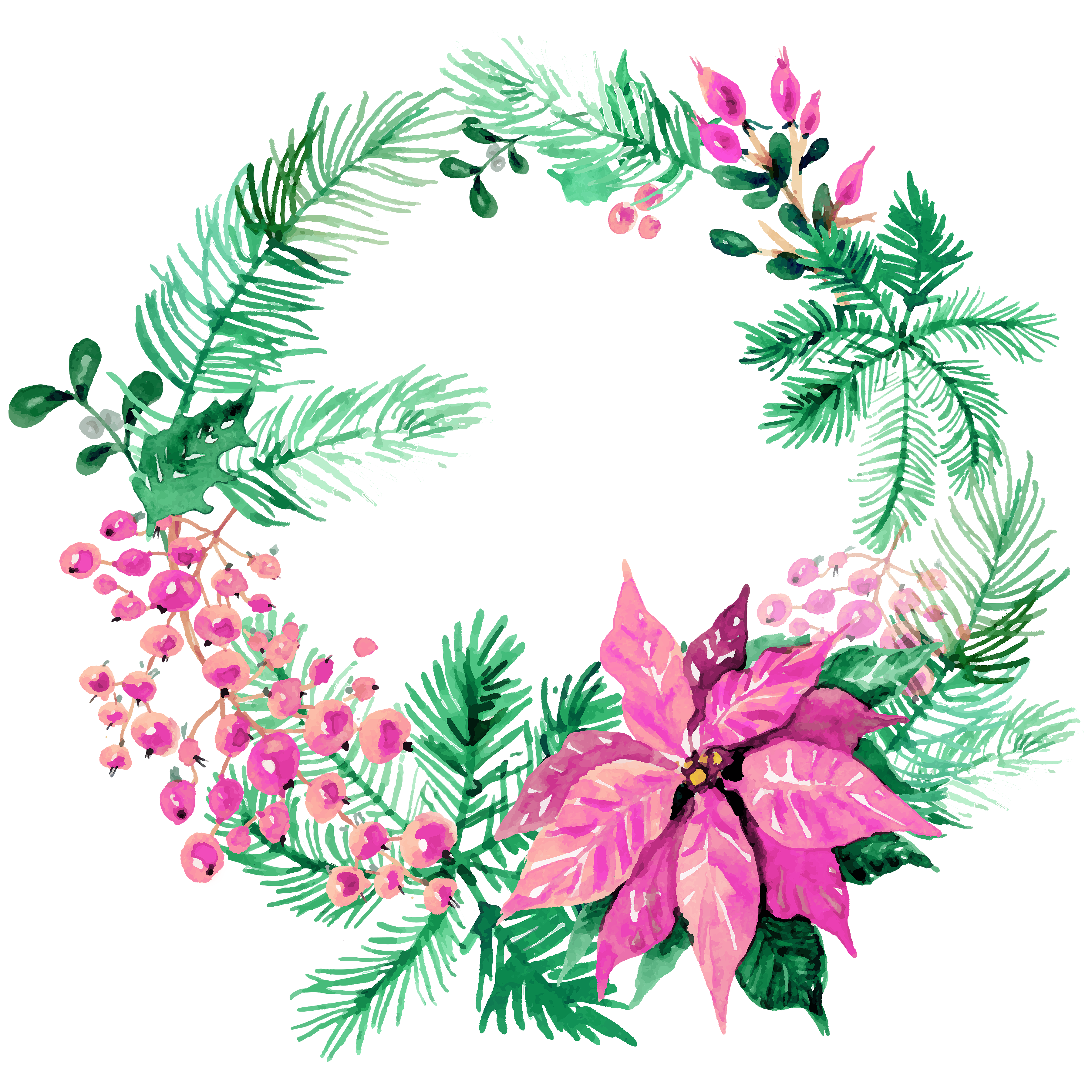 forest clipart wreath