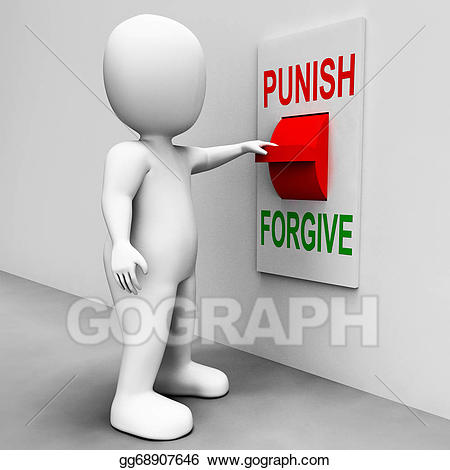 Stock punish forgive switch. Forgiveness clipart illustration
