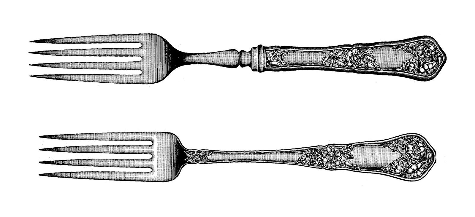 fork clipart antique fork