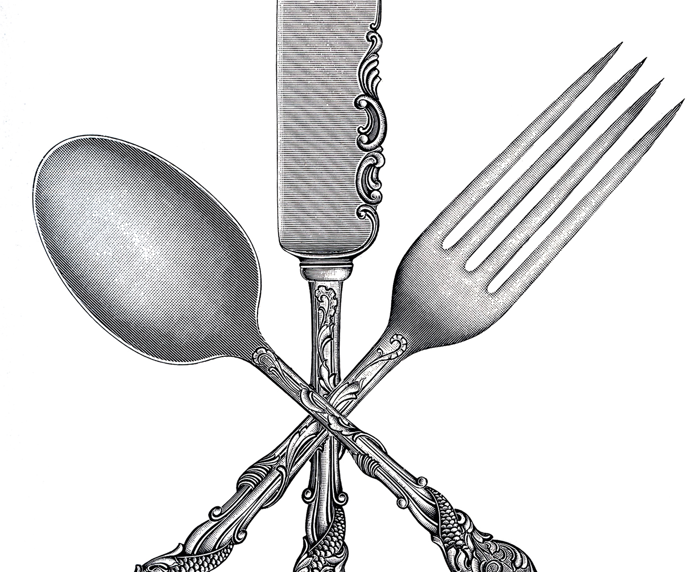 fork clipart antique fork