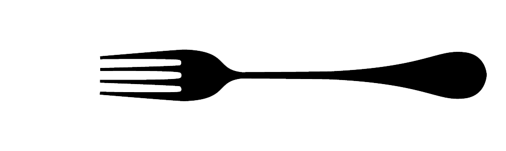 Black and white free. Fork clipart dining