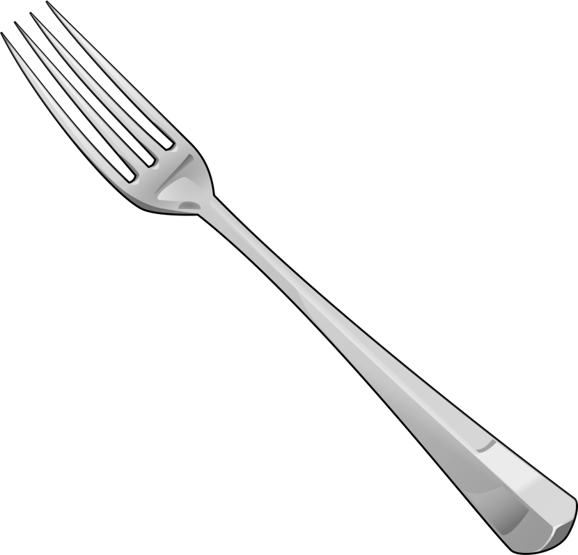 fork clipart grey