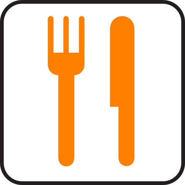 fork clipart orange