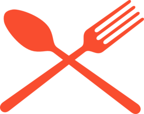 fork clipart red spoon