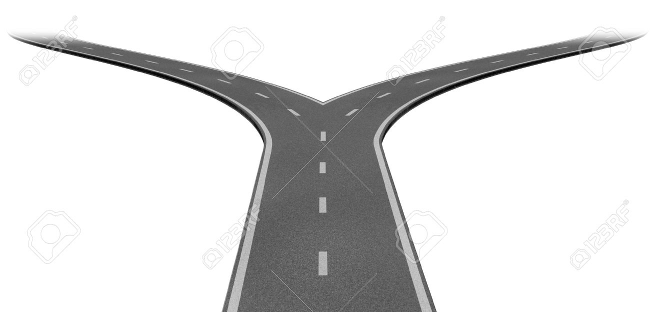 fork clipart road