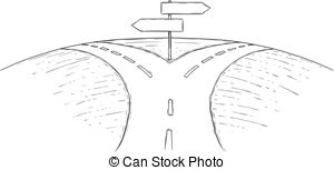 fork clipart road