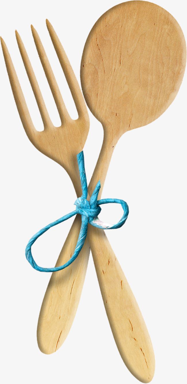 fork clipart wooden spoon