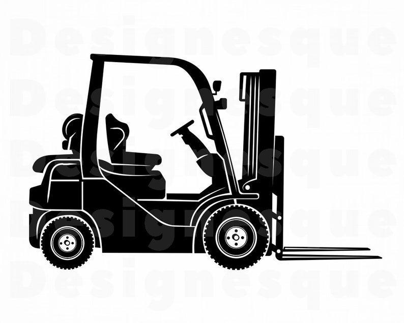 forklift clipart silhouette