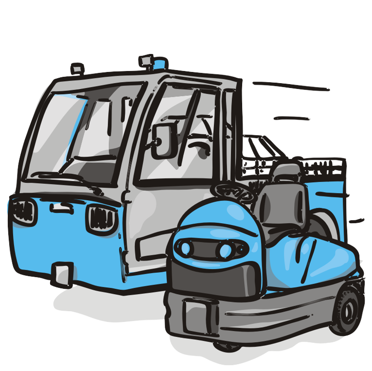 forklift clipart warehouse