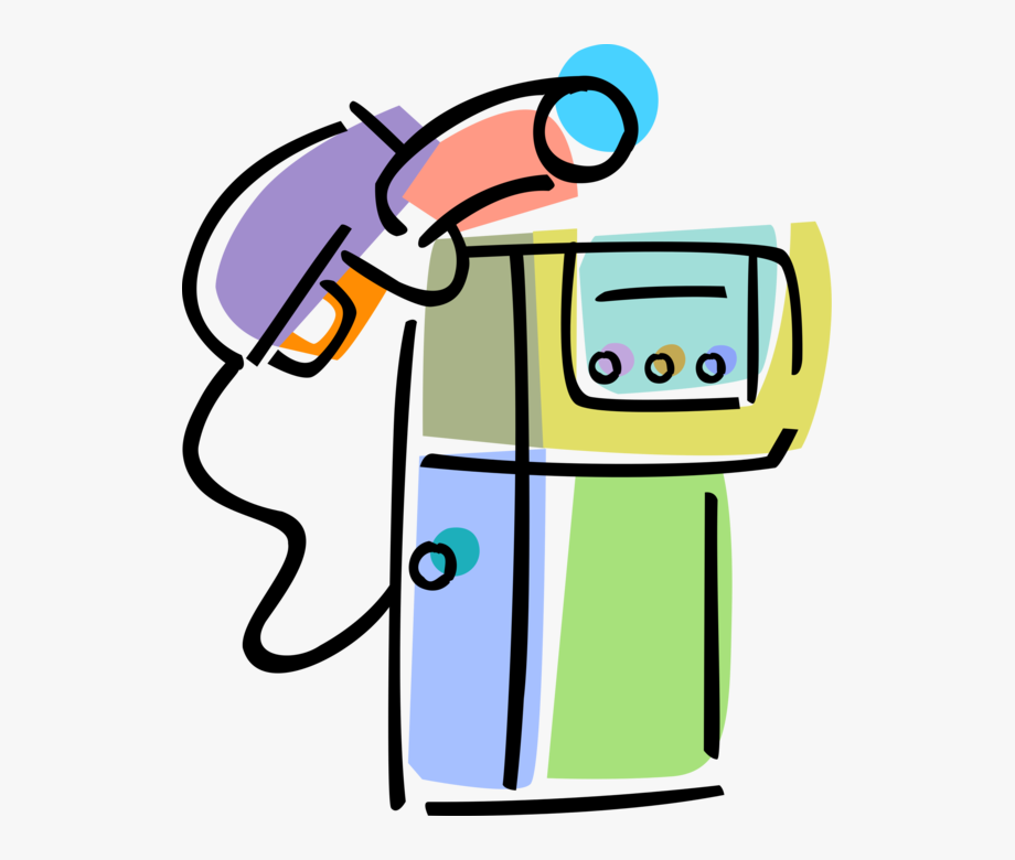 Service station pump and. Fossil clipart cartoon