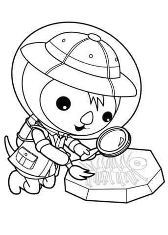 fossil clipart coloring page