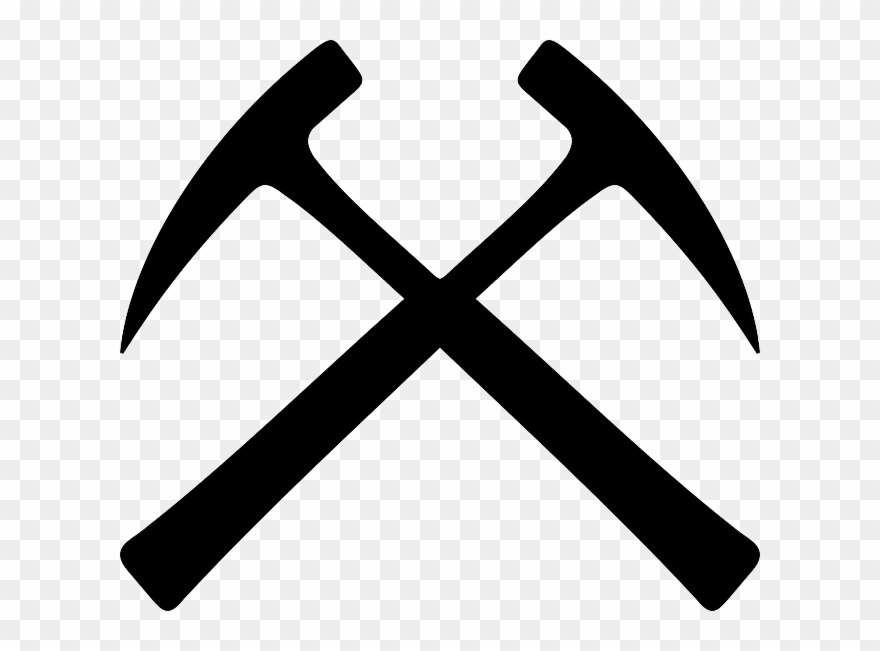 Fossil clipart geologist. Crossed rock hammers s