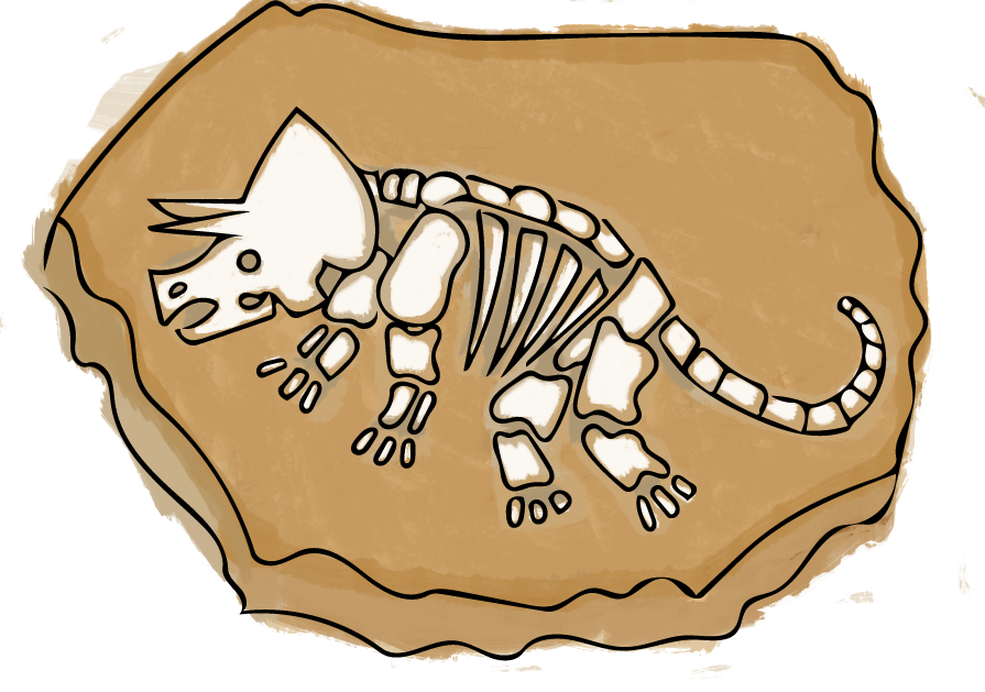 fossil clipart horse skeleton