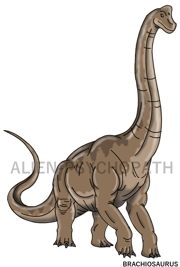Female brachiosaurus by alien. Fossil clipart jurassic park