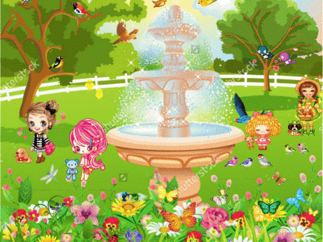 Fountain clipart beautiful park. Free download clip art