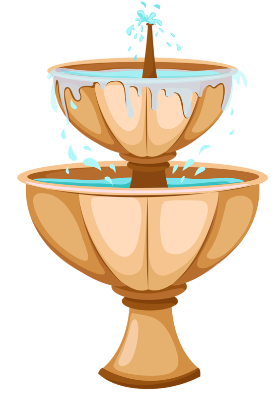 fountain clipart blue water