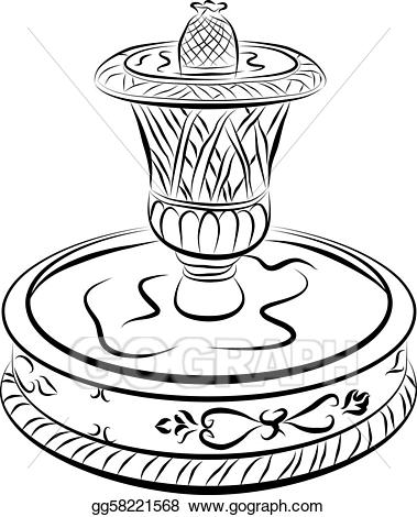fountain clipart drawing water
