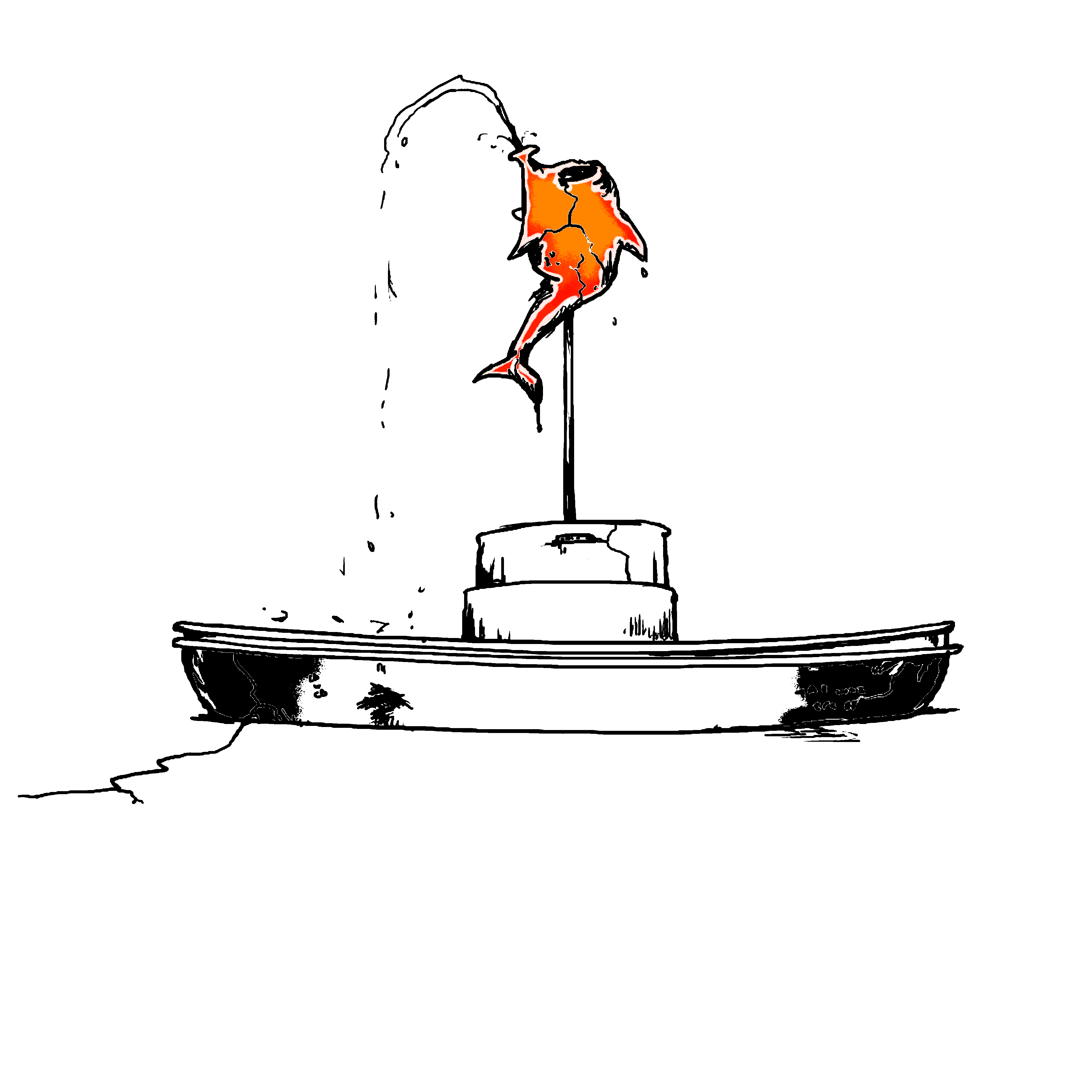 fountain clipart drawing water