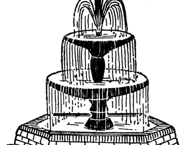 Fountain clipart drawn. Free download clip art
