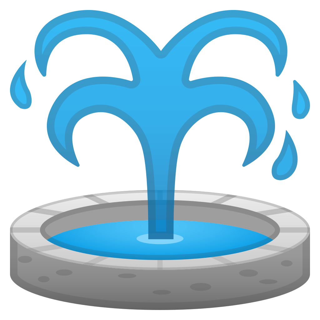 Icon noto emoji travel. Fountain clipart drawn