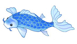 Fountain clipart drawn. Colorful koi fish drawings