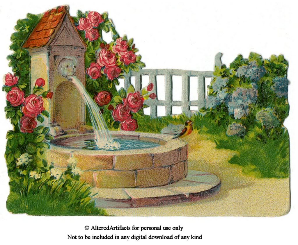fountain clipart garden fountain