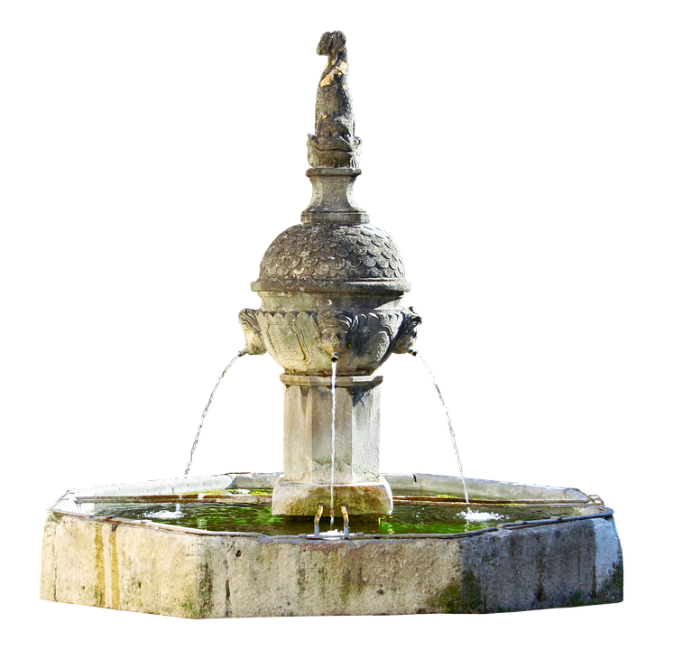 fountain clipart round water