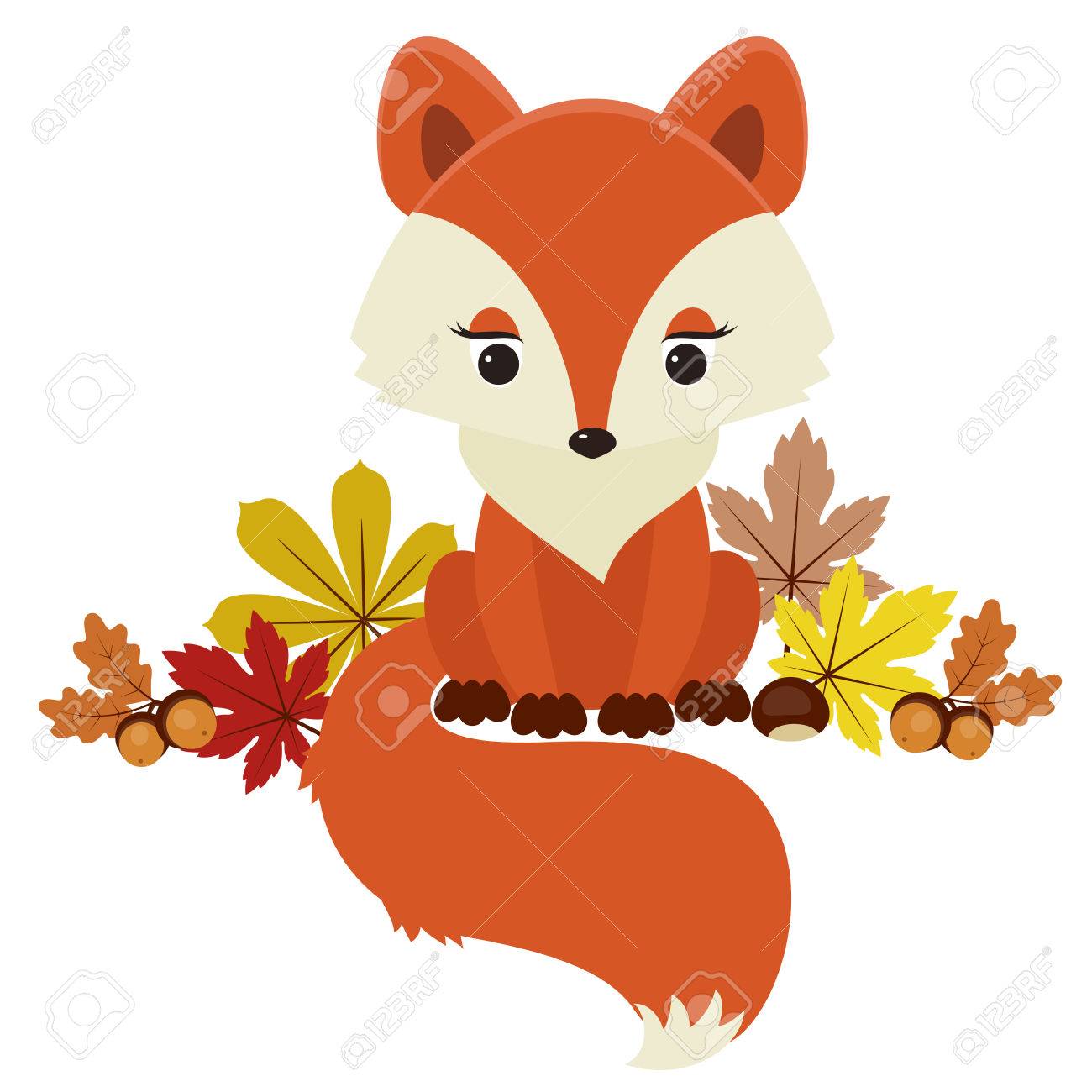 fox clipart autumn