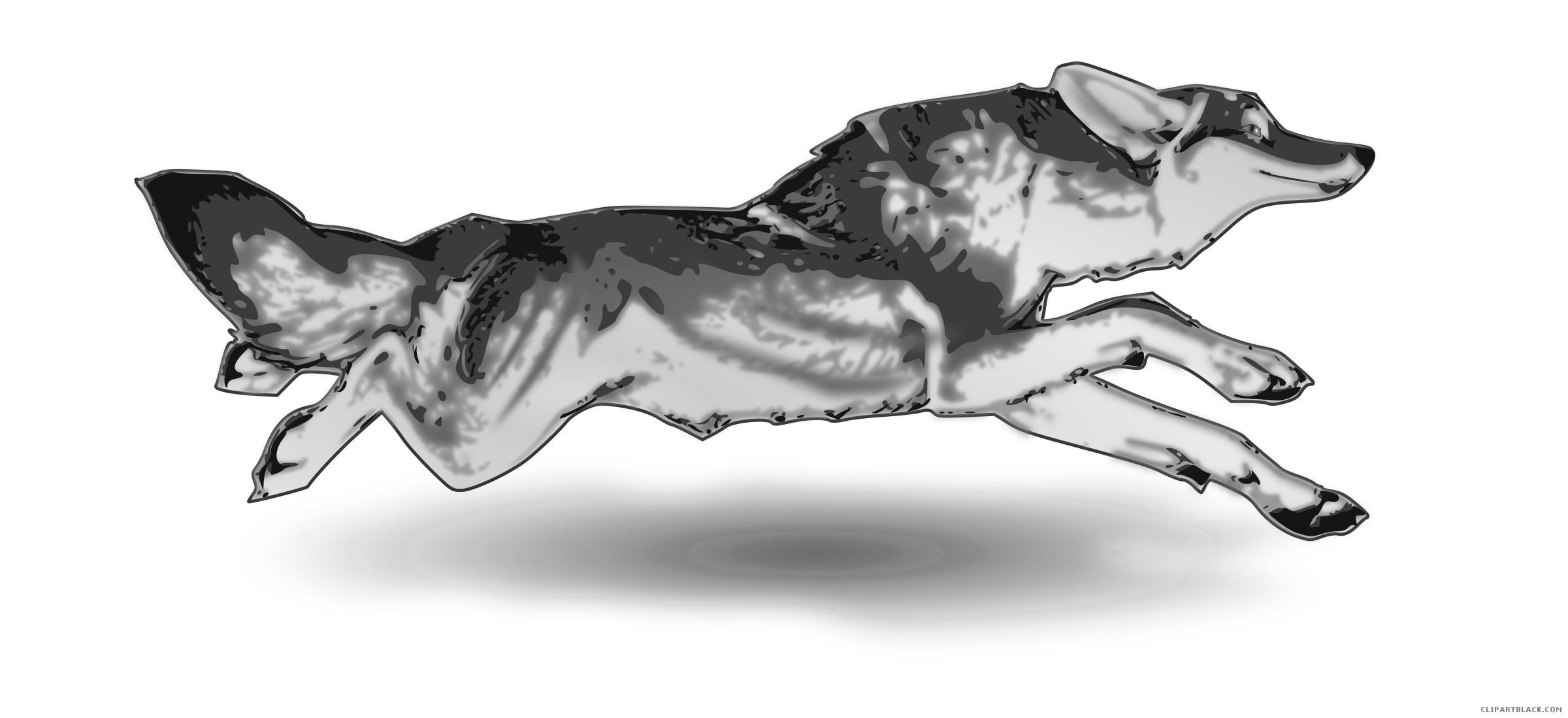 Animal free black white. Fox clipart gray fox