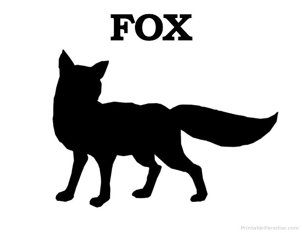 fox clipart silhouette