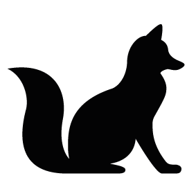 silhouette clipart fox