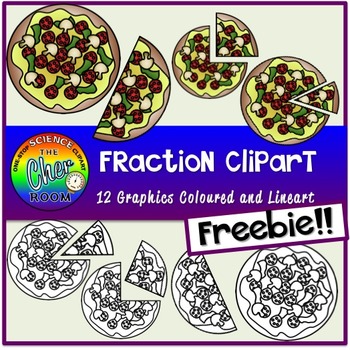 fraction clipart colourful