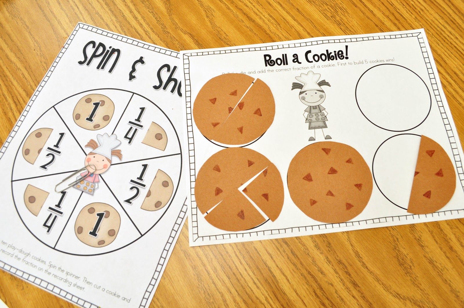 fraction clipart cookie